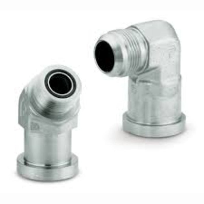 Codo de 90° Parker 16 LOEQ2-S Adaptador de Brida SAE J518 Código 62 O-Ring Face Seal de 1 in en Acero