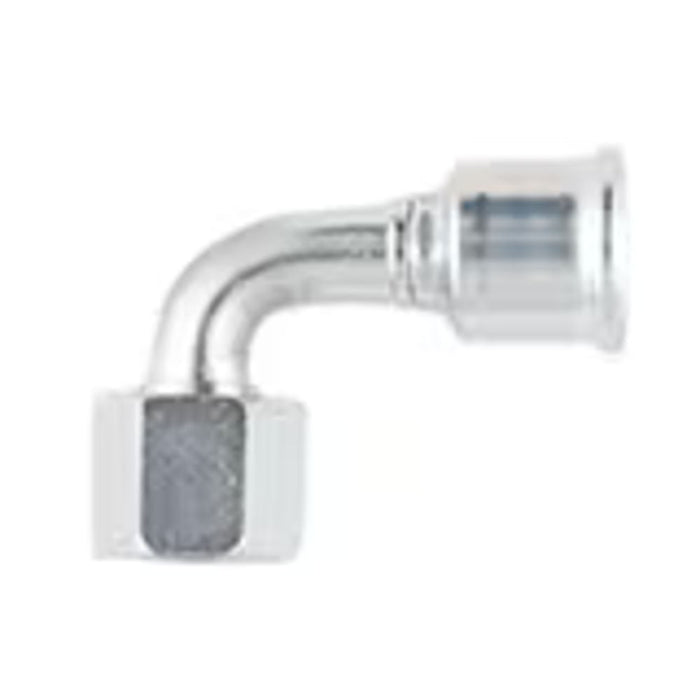 Codo de 90° Parker 1J926-6-6 Serie 26 Conexión Crimpable Hembra Seal-Lok Giratoria Caída Corta de 3/8 in en Acero