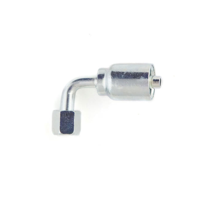Codo de 90° Parker 1L943-4-4 Serie 43 Hembra JIC 37° Giratoria Crimpada de 1/4 in en Acero
