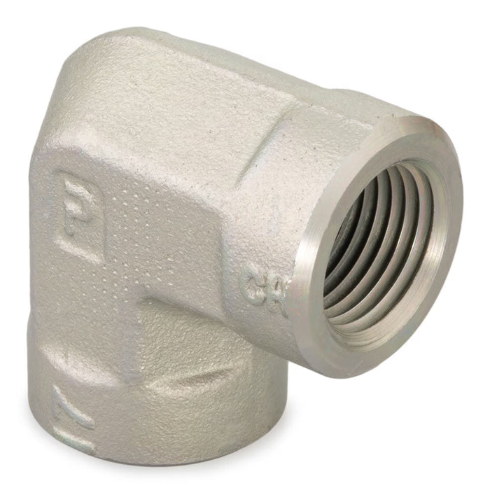 Codo de 90° Parker 1/4 DD-SS NPT Hembra en Acero Inoxidable