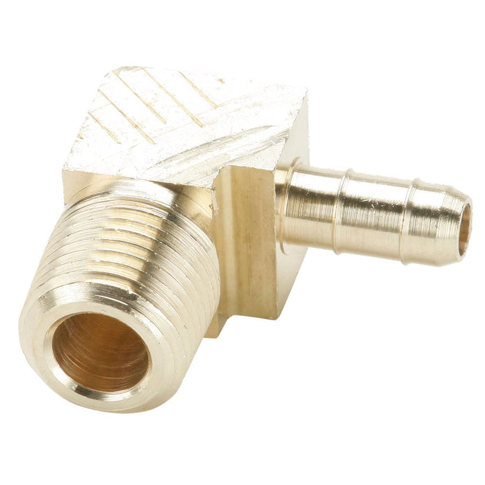 Codo de 90° Parker 229-4-4 Dubl-Barb Conexión Barb de Latón para Tubo 1/4 in a Macho NPT 1/4 in