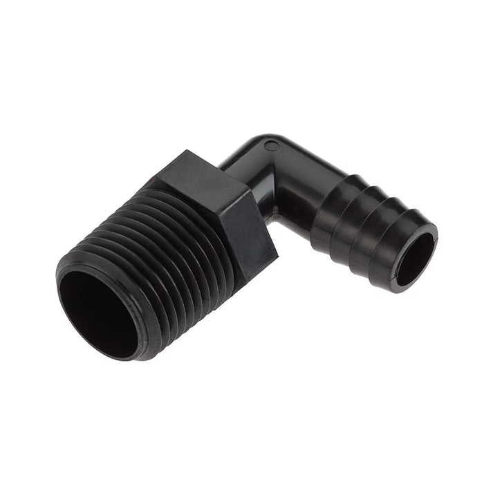 Codo de 90° Parker 329HB-6-6PP Par-Barbs Espiga 3/8 in a NPT Macho 3/8 in