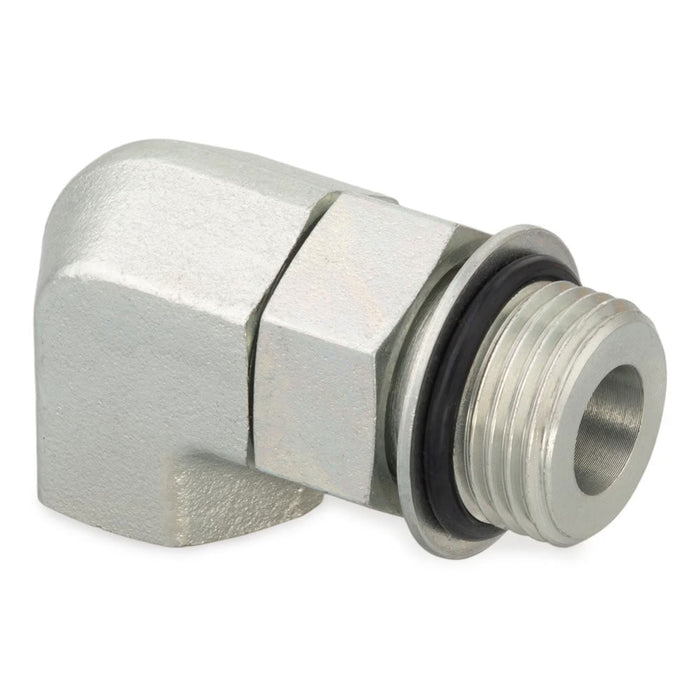 Codo de 90° Parker 6-1/4 AOEG-SS Adaptador de Puerto SAE ORB Macho a NPT en Acero Inoxidable