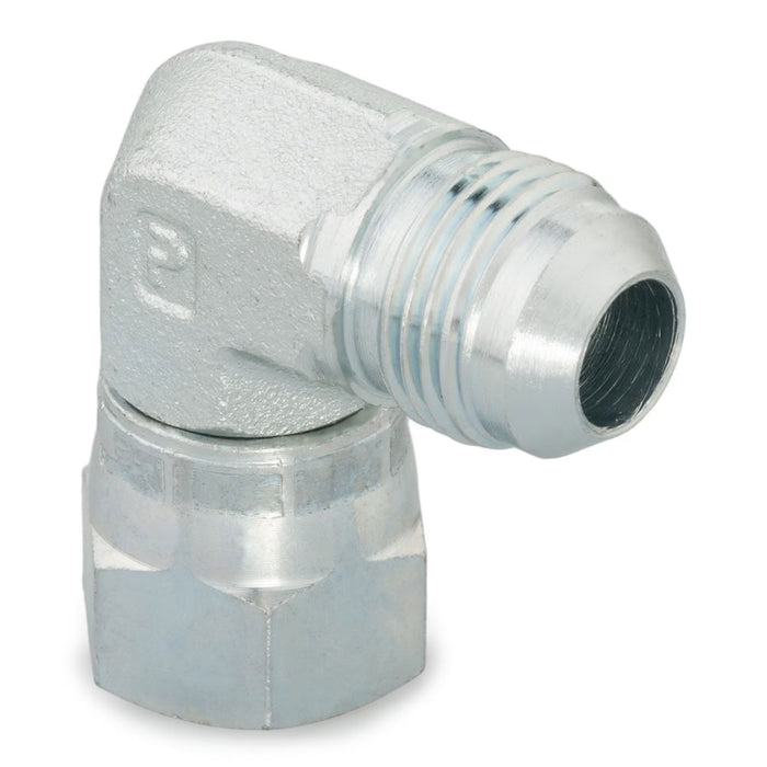 Codo de 90° Parker 6 C6X-B Triple Lok JIC 37° Flare Macho a Hembra Giratoria de 3/8 in en Latón