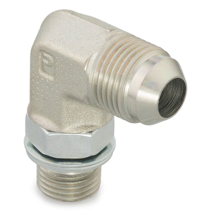 Codo de 90° Parker 8M18C8OMXS Triple Lok JIC a ORR Métrico de 1/2 in a M18x1.5