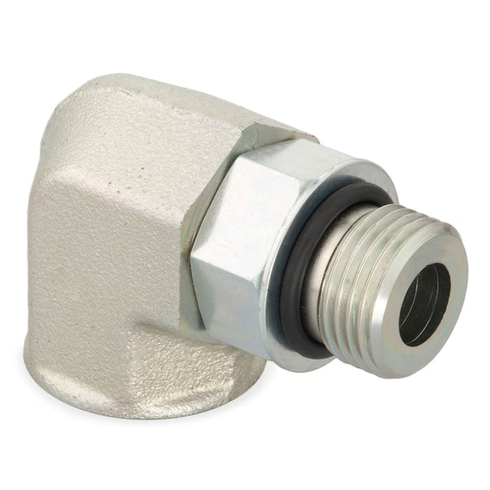 Codo de 90° SAE ORB Parker 12 AOEG5-S Macho a Hembra en Acero