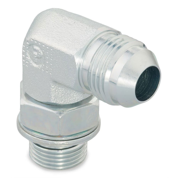 Codo de 90° Triple-Lok Parker 8-12C4OMXS de acero para tubo de 1/2 in a rosca BSPP con anillo retenedor de 3/4-14