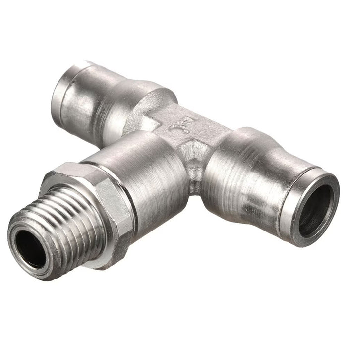 Conector Parker 172PLM-10M-4R Prestolok PLM Tee Conectar Empujando Tubo 10mm a Rosca 1/4 in