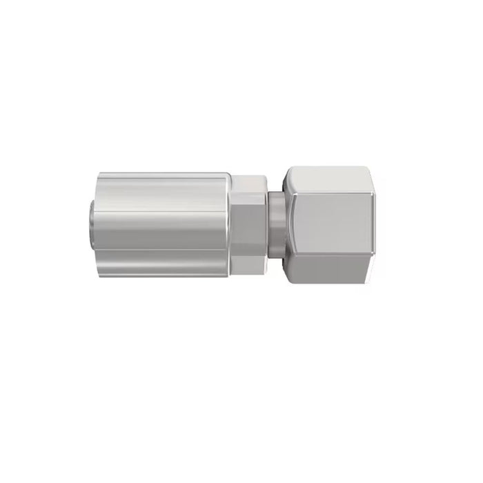 Conector Parker 1CA46-10-6 Parkrimp 46 Serie Rosca Métrica L Hembra Giratoria M16x1.5 Manguera 3/8 in Acero