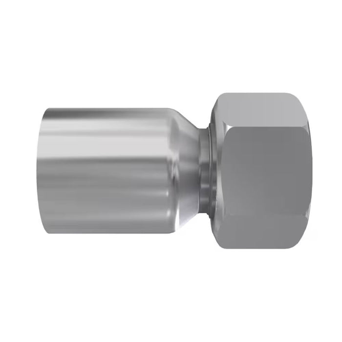 Conector Parker 1CA56-8-4 Global 56 Serie Rosca Métrica L Hembra Giratoria M14x1.5 Manguera 1/4 in Acero