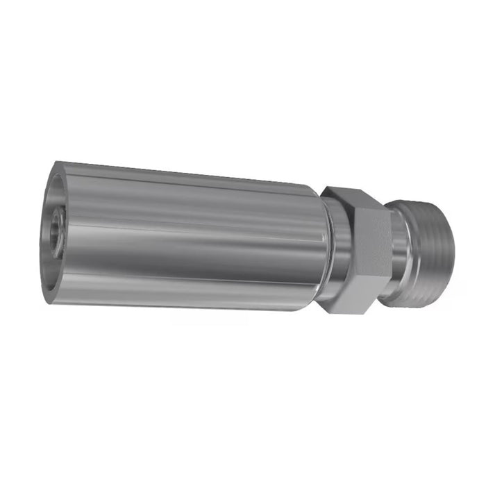 Conector Parker 1D048-10-4 Parkrimp 48 Serie Rosca Métrica L Macho M16x1.5 Manguera 1/4 in Acero