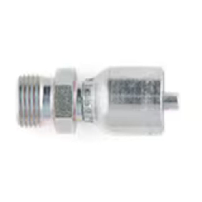 Conector Parker 1D243-8-4 Crimp 43 Serie Rosca Métrica S Macho M16x1.5 Manguera 1/4 in Acero