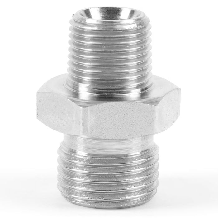 Conector Parker 4-6FMK4S Adaptador BSPP Macho a NPT Macho 1/4 in a 3/8 in 5000 psi Acero