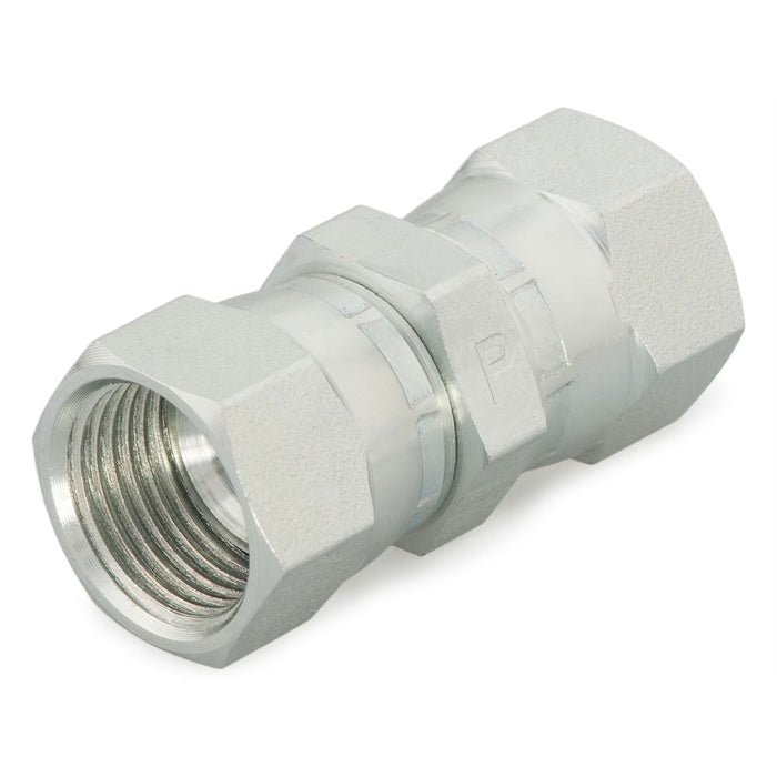 Conector Parker 4 HX6-SS Triple-Lok Recto 37° Flare Swivel a Swivel Tubo 1/4 in 7700 psi Acero Inoxidable