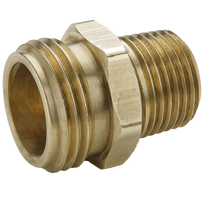 Conector Parker 69GH-12-6 Latón para Manguera de Jardín Rosca Hembra 3/4 in GHT a Macho NPT 3/8 in