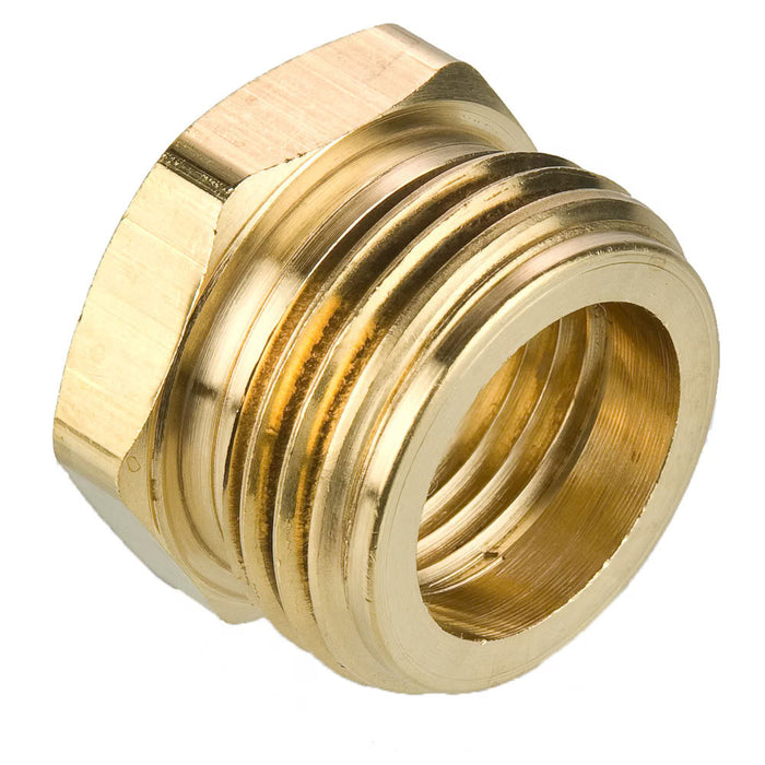 Conector Parker 79GH-12-6 para Manguera de Jardín Rosca Macho 3/4 in GHT a Hembra NPT 3/8 in en Latón