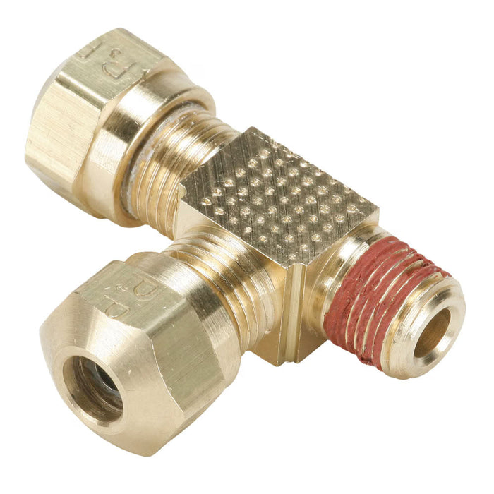 Conector Parker VS271NTA-8-6 compresión tubo 1/2 in a pipe macho 3/8 in run tee de latón para freno de aire