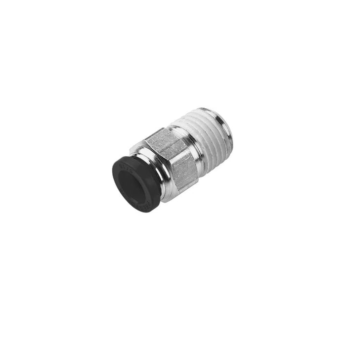 Conector Parker W68PLP-6-8 Push-to-Connect niquelado Branch Tee swivel unión tubo a tubo 3/8 in a rosca 1/2 in NPTF