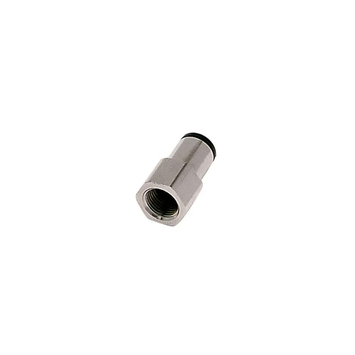Conector Recto Parker Legris 3114 06 13 LF 3000 Push-In para Tubo 6 mm a BSPP Hembra G 1/4 Latón Niquelado