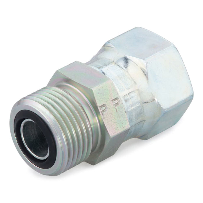 Conector Reductor Parker Seal-Lok 16-12 LOHL6-S Recto O-Ring Face Seal Macho 1 in a Hembra Giratoria 3/4 in en Acero