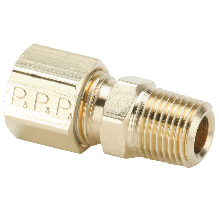 Conector de Compresión a Rosca Parker 68C-6-2 de Latón Forjado Tubo de 3/8 in a NPT Macho de 1/8 in