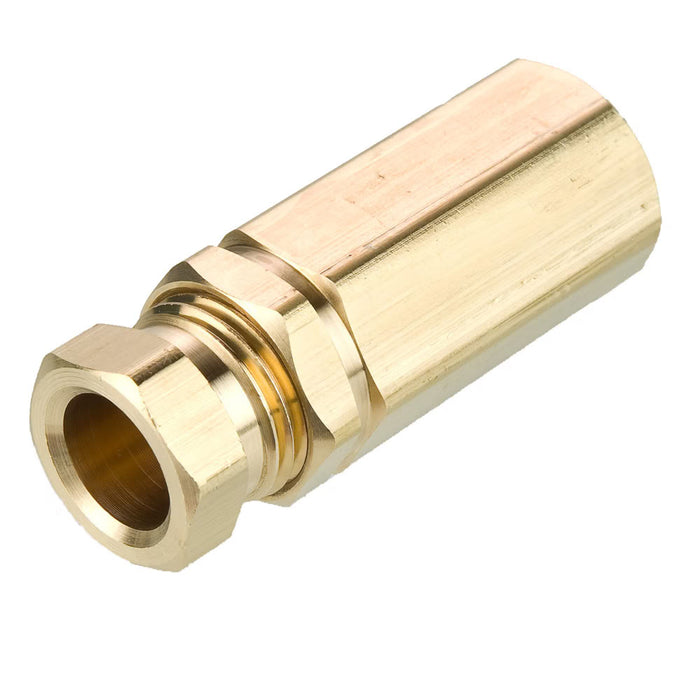 Conector de compresión Hi-Duty Parker 66HD-4-4 de latón para tubo de 1/4 in a rosca NPT hembra de 1/4 in