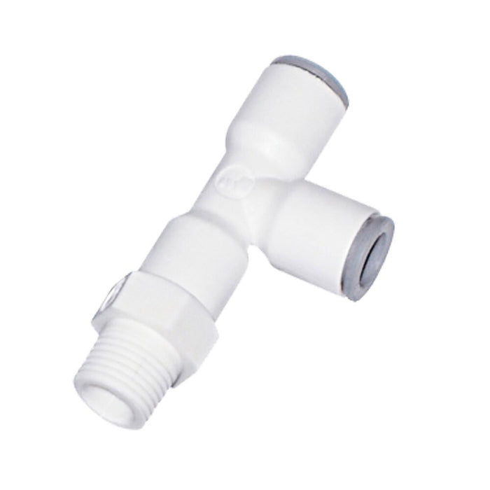 Conector en T LIQUIfit Legris 6503 56 14WP2 con salida NPTF de 1/4 in