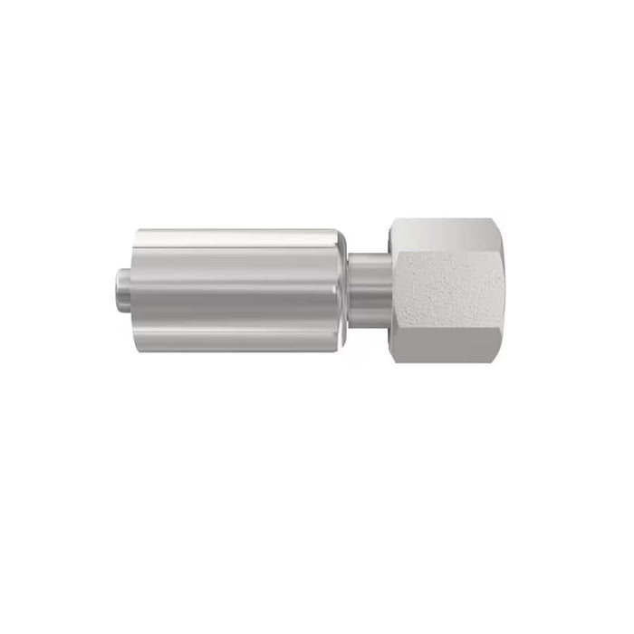 Conexión Crimpable Recta No-Skive Parker 1C943-16-10 Serie 43 Hembra Métrica S Giratoria 24° Cono con O-Ring