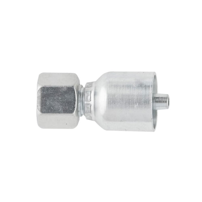 Conexión Crimpable Recta Parker 1CA43-10-4 Serie 43 Hembra Métrica L Giratorio 24° Cono con O-Ring para Manguera de 1/4 in