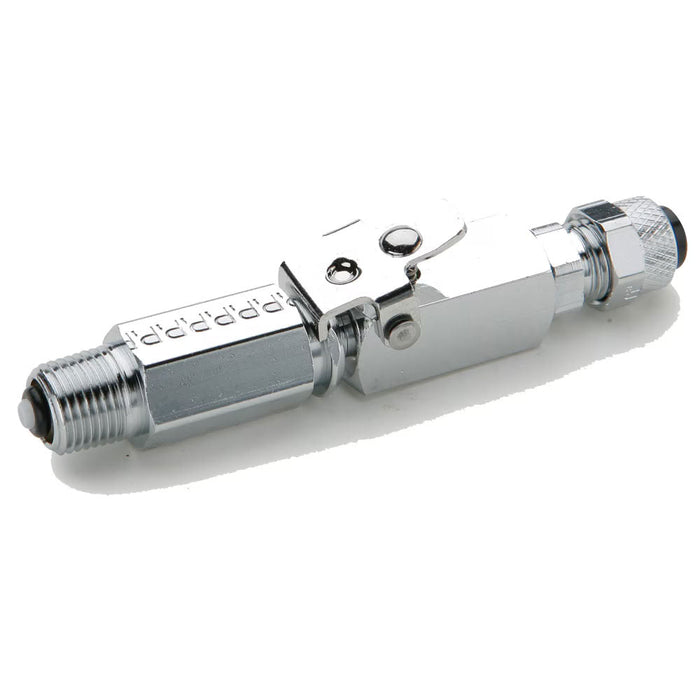 Conexión Parker 398PD-4-4 Acople de Cierre Bilateral Latón Cromado de 1/4 in Compresión a NPT Macho de 1/4 in