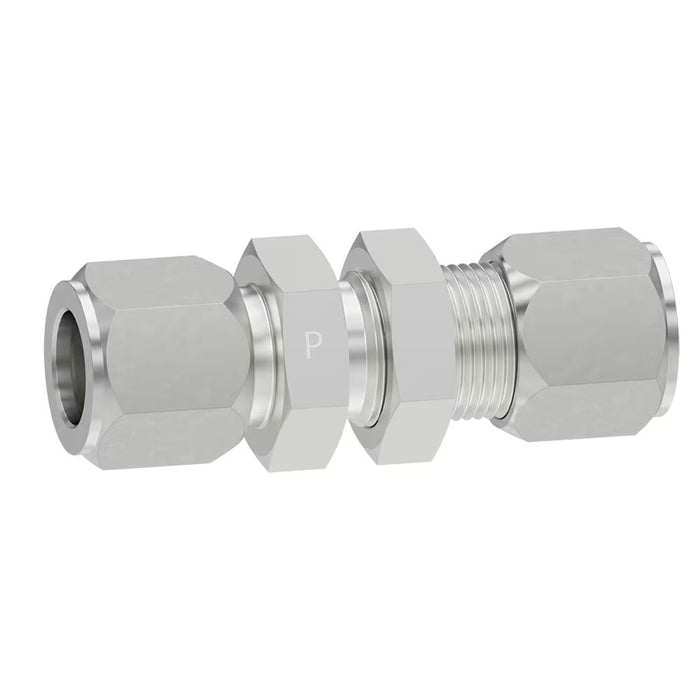 Conexión Pasamuro sin Cono Parker 12 WBU-S de 3/4 in Flareless Bulkhead en Acero