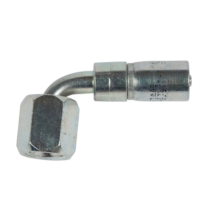 Conexión Permanente Parker Parflex CY Series 139CY-4-2 Codo 90° Caída Corta para Manguera de 1/8 in JIC Giratorio