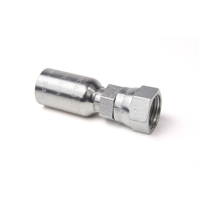 Conexión Recta Corta Parker 1JC56-4-4 Serie 56 Hembra Seal Lok Giratoria Crimpada Global de 1/4 in