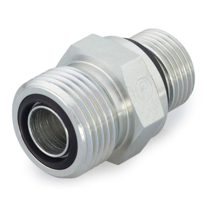 Conexion Recta Hidraulica Parker 16-12F42EDMLOS Seal Lok O Ring Face Seal 1 in a BSPP Macho de 3/4 in en Acero
