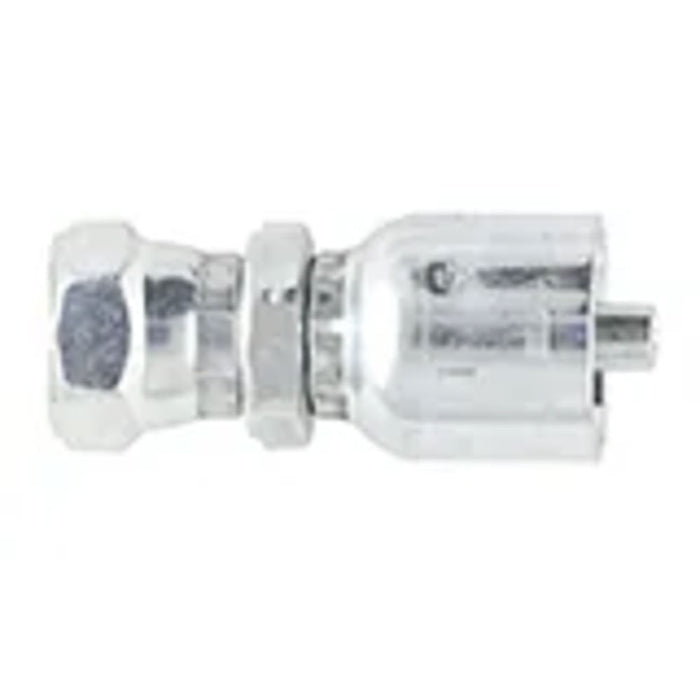 Conexión Recta Parker 1MU43-6-6 Serie 43 Hembra Métrica Swivel 30° Flare Crimpada de 3/8 in