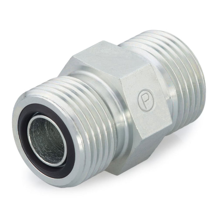 Conexión Recta Parker 6HMLOS Seal-Lok O-Ring Face Seal Macho a Macho para Tubo 3/8 in en Acero