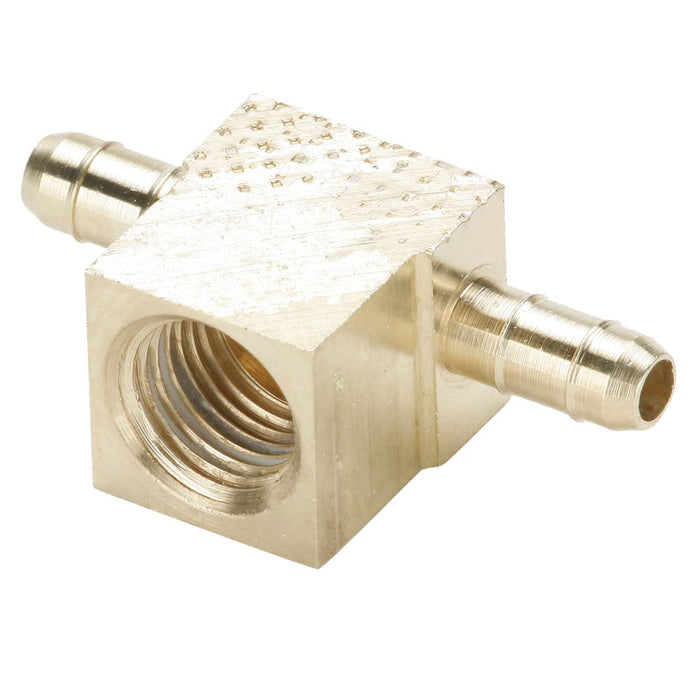 Conexión en Tee Parker 237-4-2 Dubl-Barb para Tubo de 1/4 in a Hembra NPT de 1/8 in en Latón