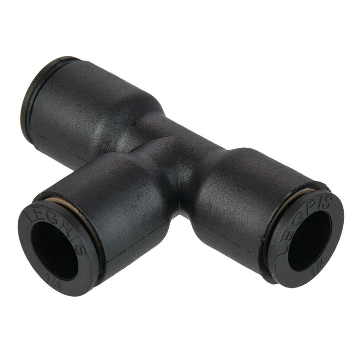 Conexión en Tee Unión Parker 364PLP-4 PLP Composite Conexión Rápida Push-In para Tubo 1/4 in en Nylon