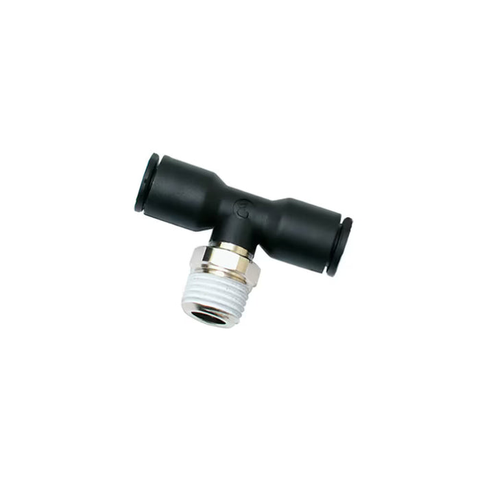 Conexión en Tee con Derivación Push-In Parker 3108 06 13 LF 3000 Tubo 6 mm a BSPT Macho de 1/4 in