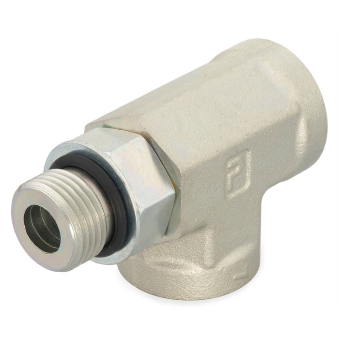 Conexión en Tee con Línea Macho Parker 8 AOG5JG5-S SAE ORB en Acero