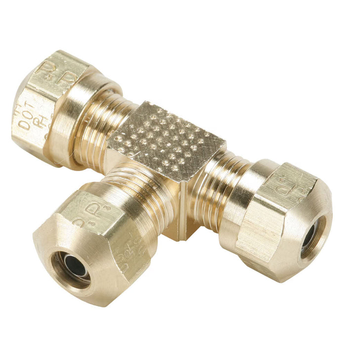 Conexión en Tee de Compresión Parker 264NTA-10 Air Brake D.O.T. de 5/8 in en Latón 