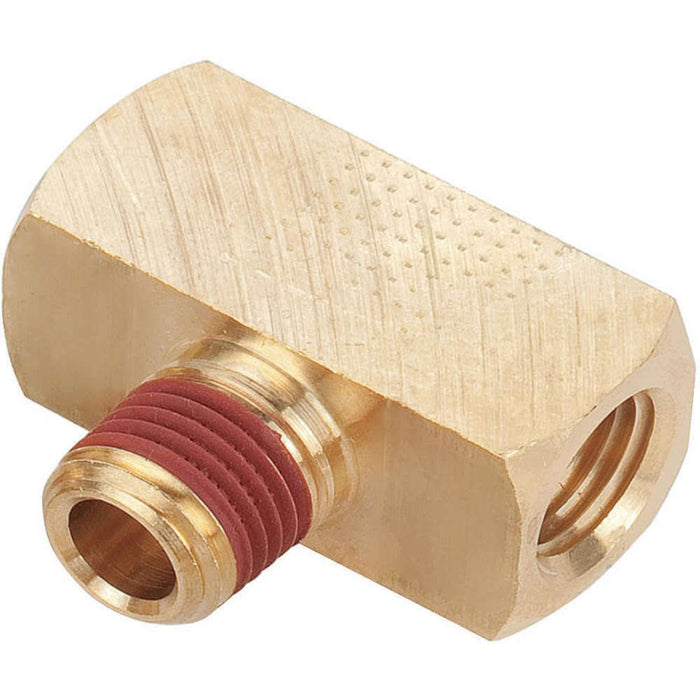 Conexión en Tee de Latón Parker VS2224P-6 NPT Hembra Hembra a Macho de 3/8 in con Sellador Vibra Seal