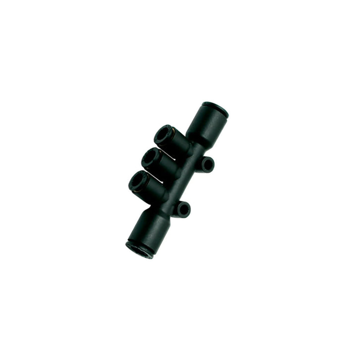 Conexión en Tee de Unión Parker 3304 08 06 LF 3000 Push-to-Connect para Tubo 8 mm x 6 mm