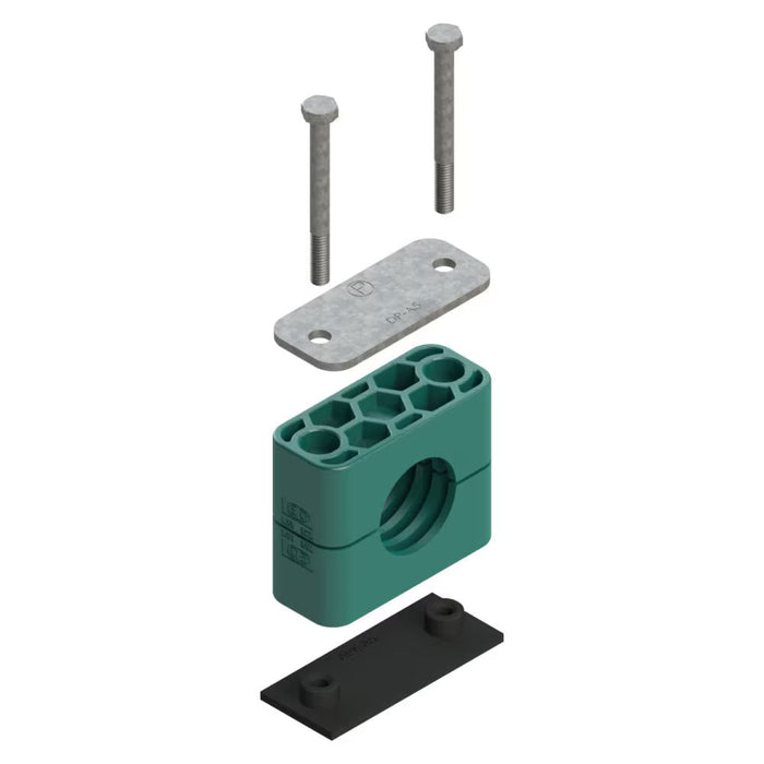 Kit de Abrazadera Ligera Parker RAP3-112 Serie A para Tubo 12 mm con Placas y Tornillo