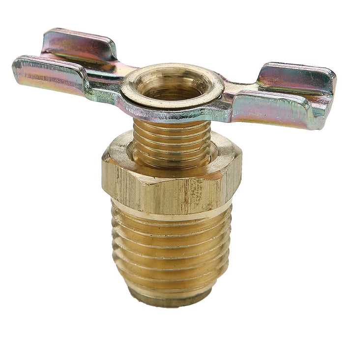 Llave de Drenaje Parker DC604-2 de 1/8 in NPT Macho con Ala Hacia Abajo en Latón