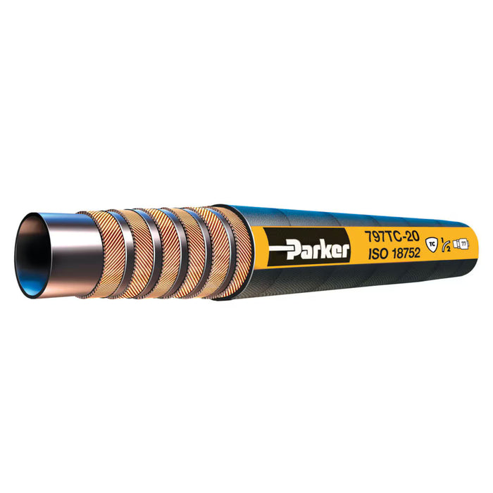 Manguera Hidráulica Parker 797ST-12 Serie GlobalCore 797 Diámetro Interior de 3/4 in Refuerzo Espiral de Acero SuperTough