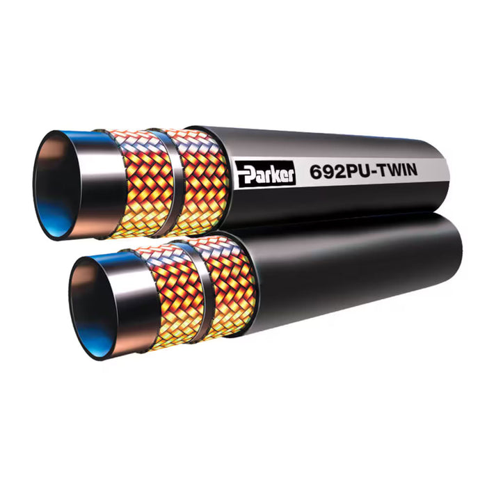 Manguera Hidráulica Twin-Line Parker 692PU-6-6 de 3/8 in Cubierta de Poliuretano Premium