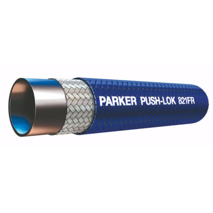 Manguera Multipropósito con Cubierta Ignífuga Parker 821FR-4-BLU-RL de 1/4 in
