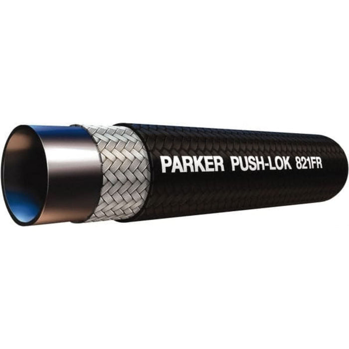 Manguera Multipropósito con Cubierta Ignífuga Parker 821FR-6-BLK-RL de 3/8 in