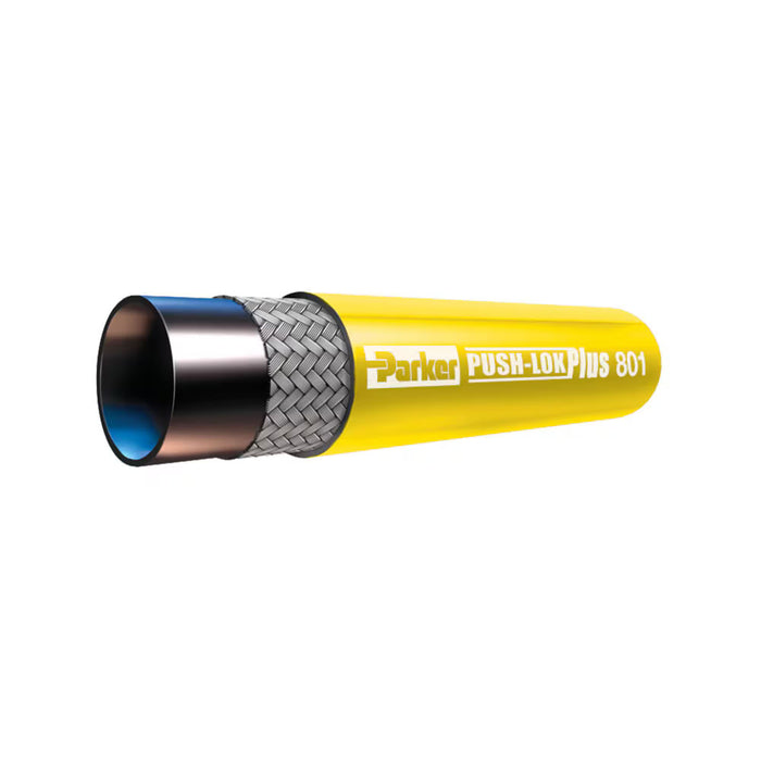 Manguera Push-Lok Plus Parker 801-6-YEL-RL de 3/8 in amarilla para uso múltiple